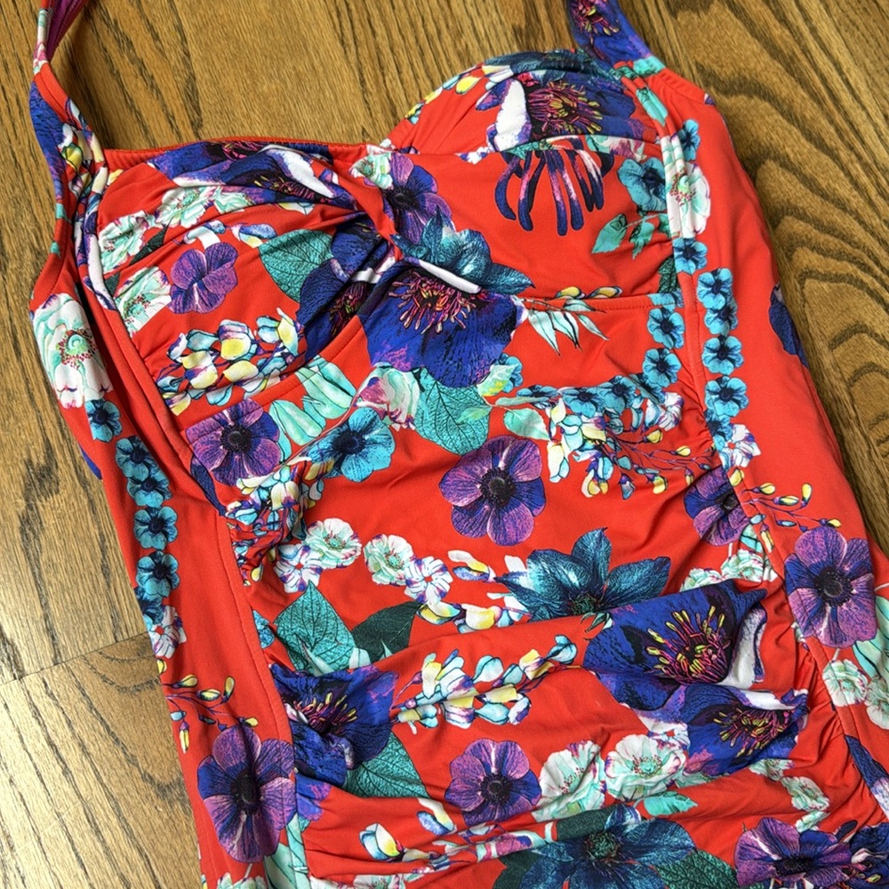 Seafolly Women’s Ruched Floral One Piece Swimsuit 8 - Picture 2 of 7